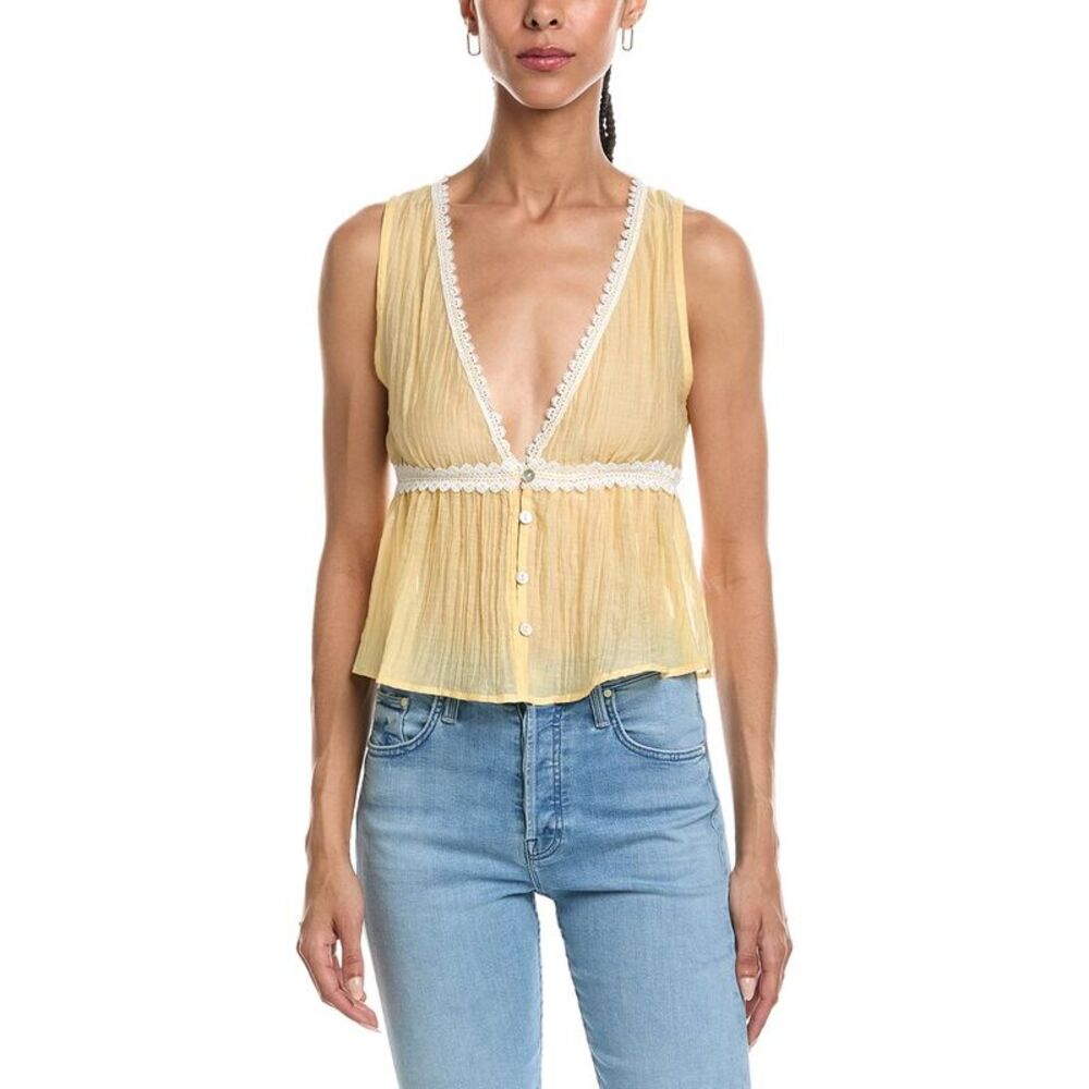 Abbey Womens  Sleeveless Top, Yellow